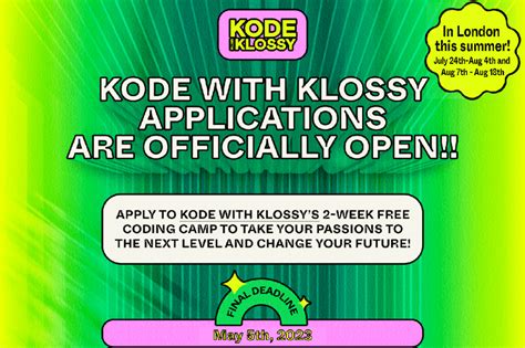 kode with klossy camps.